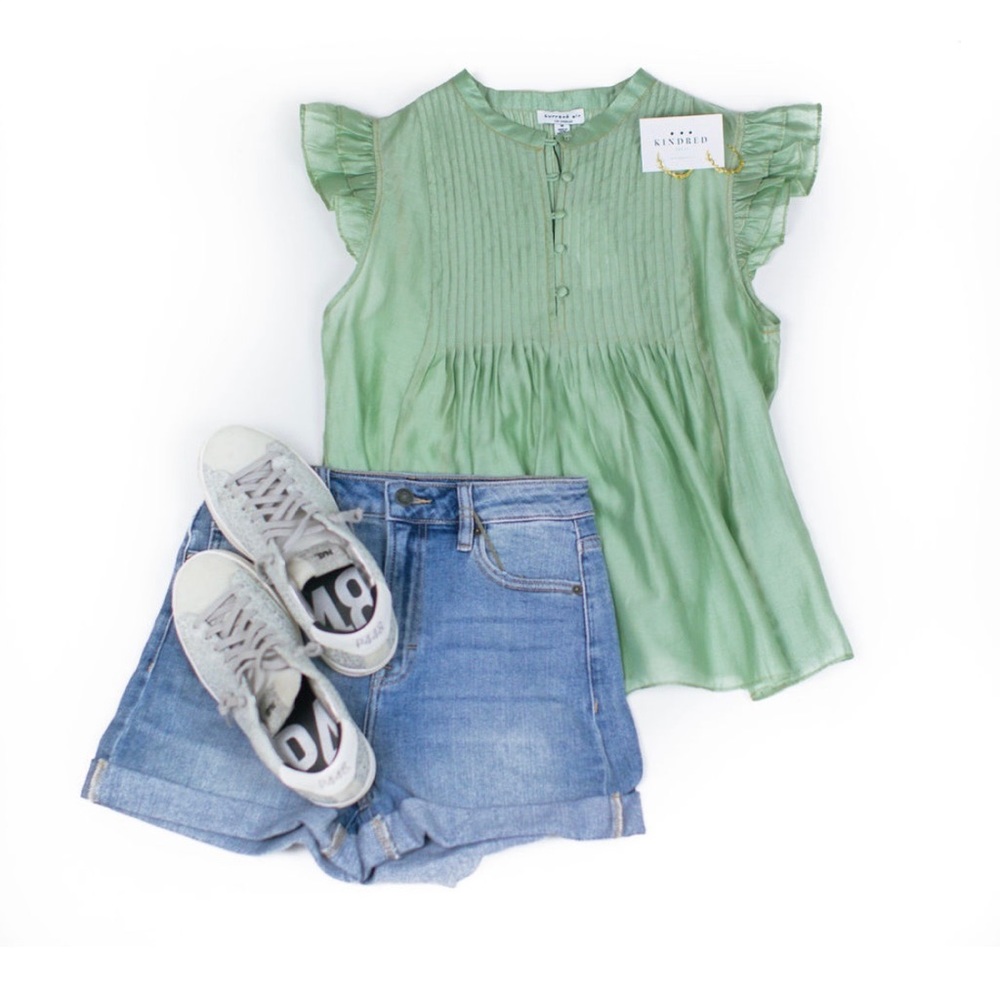 Cuffed Denim Shorts - New With Tags!